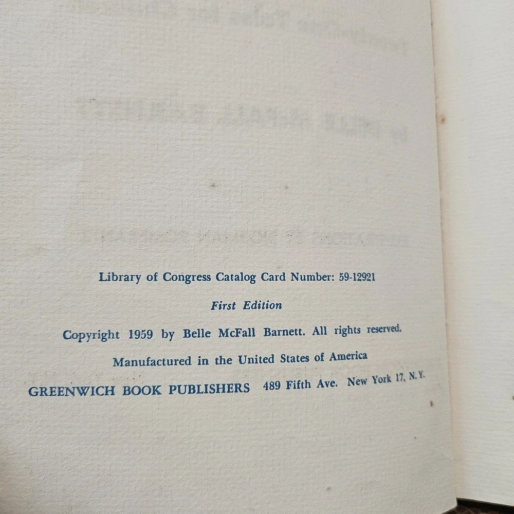 From Knee-High to So-High by‎ Belle McFall Barnett 1959 1st Ed Signed RARE